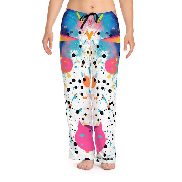 Disco Lemonade, PJ, Lounge, Pants, Rave, Uv, LED, Paint Splatter, Pajama Pants, - Picture 1 of 10